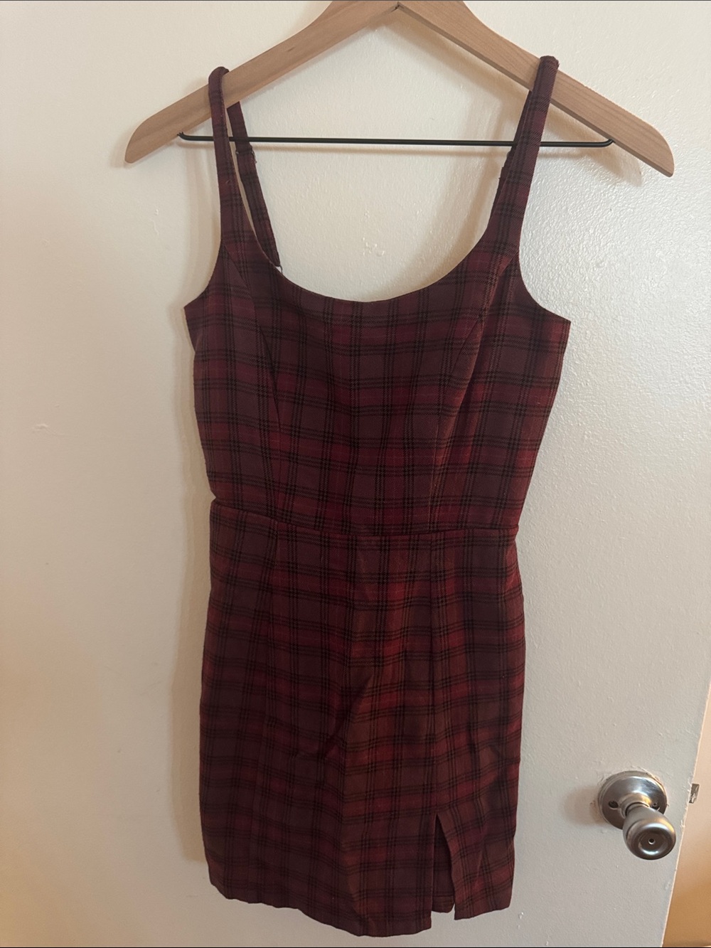 Aeropostale Women’s Red Plaid Sleeveless Mini Dress